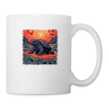 save the turtles diving turtle geek turtle lover - Tasse - Weiß - Rechts