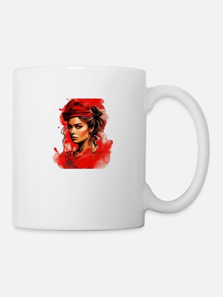 Woman in Red - Mug - white