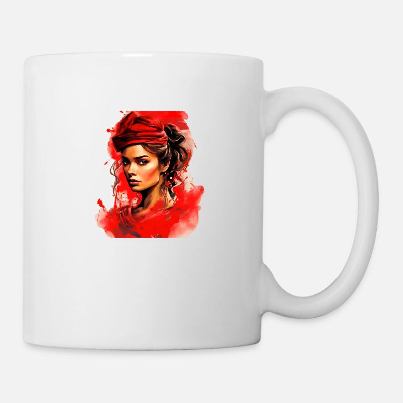 Woman in Red - Mug - white
