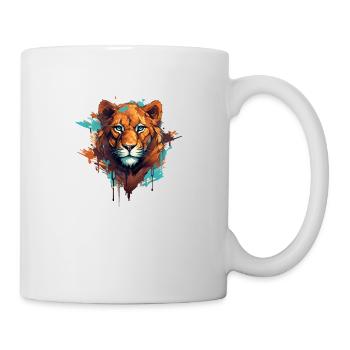 Die Löwin in dir - Tasse - Weiß - Rechts