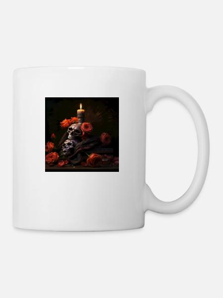 Faszinierendes Gothic Fashion Shirt - Tasse - Weiß