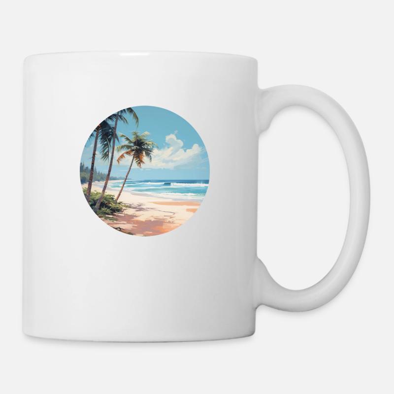 Entdecke die Sonnenseite des Strandgefühls - Tasse - Weiß
