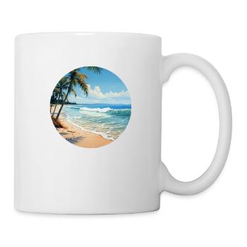 Lustige Strandabenteuer - Dein Sommerurlaubsshirt - Tasse - Weiß - Rechts
