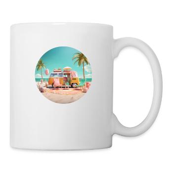 Summer holiday on the beach - shirt for holiday joy - Mug - white - Right