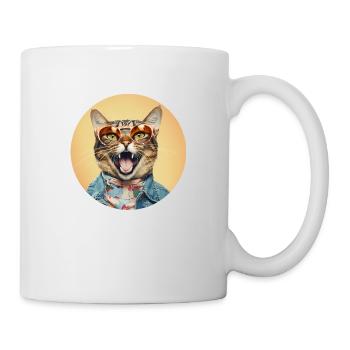 Witziges Katzendesign für alle Katzenfreunde - Tasse - Weiß - Rechts