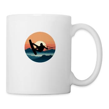 mikakujumi wakeboarder in sunrise - Tasse - Weiß - Rechts