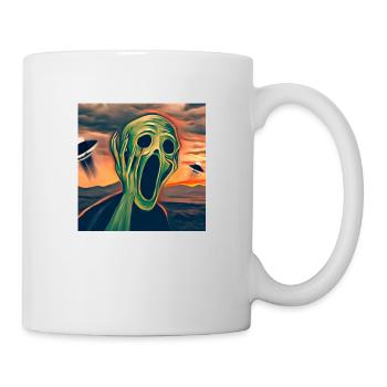 Le cri d’OVNI - Mug blanc - blanc - Droite