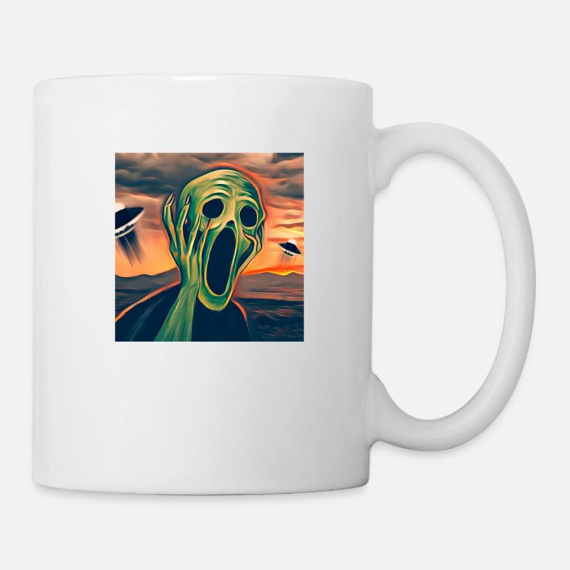 Der UFO-Schrei - Tasse - Weiß