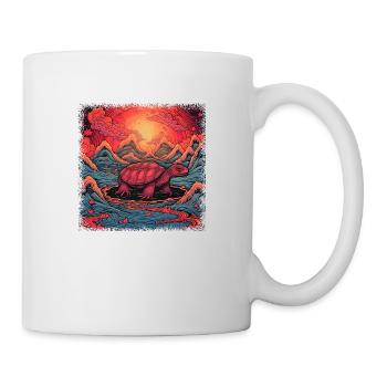 birthday present diving animal defense sayings - Tasse - Weiß - Rechts