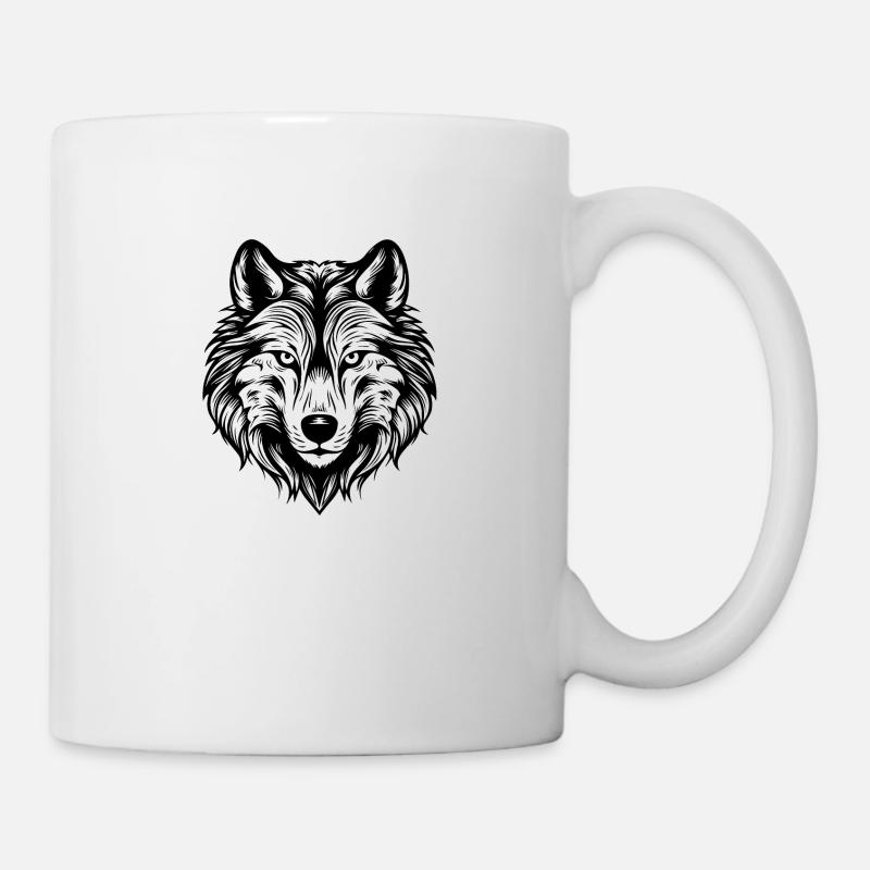 Loup - Mug blanc - blanc