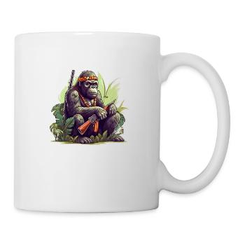 Tropical rainforests are protected by monkeys - Mug - white - Right