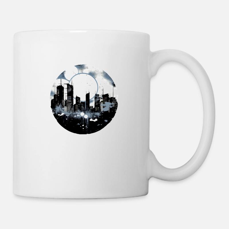 La ville dans la nuit - Mug blanc - blanc