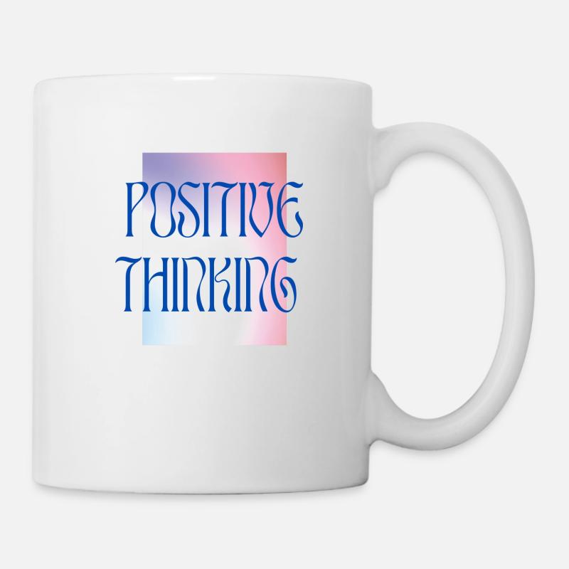 Positive Thinking - Colourful - Mug - white