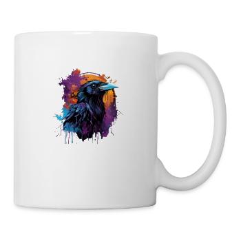 Corbeau en couleurs - Mug blanc - blanc - Droite