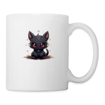 Chat noir mystique - Mug blanc - blanc - Droite