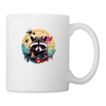 Raccoon in tropical geometry - Mug - white - Right