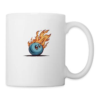 A flaming bowling ball - Tasse - Weiß - Rechts