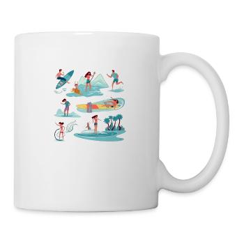Aktivitäten auf dem Wasser - Tasse - Weiß - Rechts