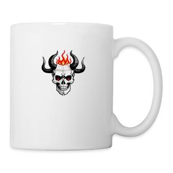 A 4-horn skull | This summer affects me aswell - Mug - white - Right