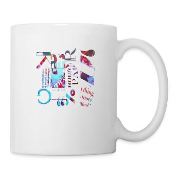 Newspaper Clips Scrapbook Magazines Alphabet Code - Mug - white - Right