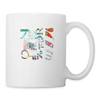 Newspaper Clips Scrapbook Magazines Alphabet Code - Mug - white - Right