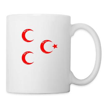 3 crescents 3hilal ay yildiz - Mug - white - Right