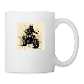 Roadrtip avec une moto vintage ! - Mug blanc - blanc - Droite