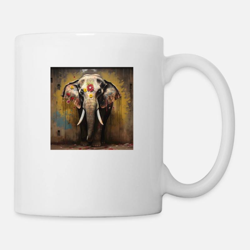 Un éléphant sacré - Mug blanc - blanc