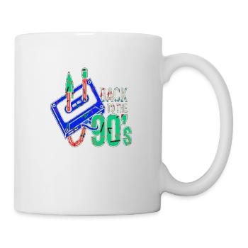 90s mignon 80s rétro vintage drôle cool nostalgie - Mug blanc - blanc - Droite