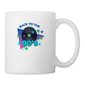 90er Jahre Niedlich 80er Jahre Retro Vintage Lustig Cool Nostalgie - Tasse - Weiß - Rechts