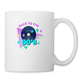 90er Jahre Niedlich 80er Jahre Retro Vintage Lustig Cool Nostalgie - Tasse - Weiß - Rechts