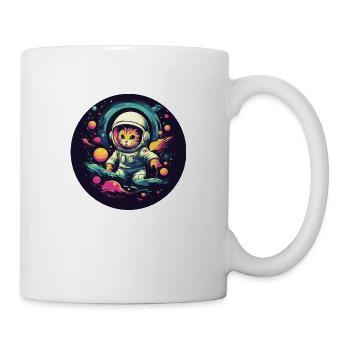 Spacecat: Katze in kosmischem Abenteuer - Tasse - Weiß - Rechts