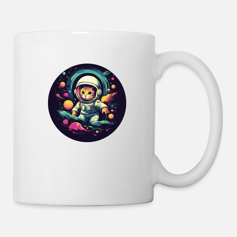 Spacecat: Chat dans l’aventure cosmique - Mug blanc - blanc