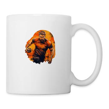 Fokussierter Handballer - Tasse - Weiß - Rechts