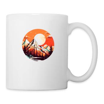 Montagnes au soleil - Mug blanc - blanc - Droite
