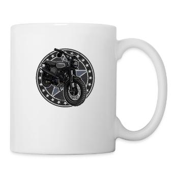 Schwalbe Scrambler // Illustration - Tasse - Weiß - Rechts