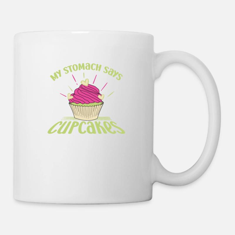 Mon estomac dit Cupcakes - Mug blanc - blanc
