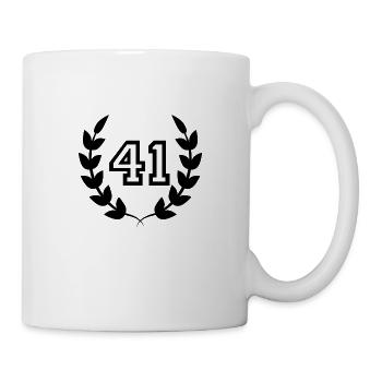 Geschenkidee zum 41. Geburtstag 41 Jahre - Tasse - Weiß - Rechts