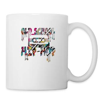 90er Jahre niedlich 80er Jahre Retro Vintage Nostalgie alt Scholl - Tasse - Weiß - Rechts