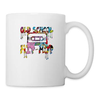 90er Jahre Niedlich 80er Jahre Retro Vintage Nostalgie Old Scholl - Tasse - Weiß - Rechts