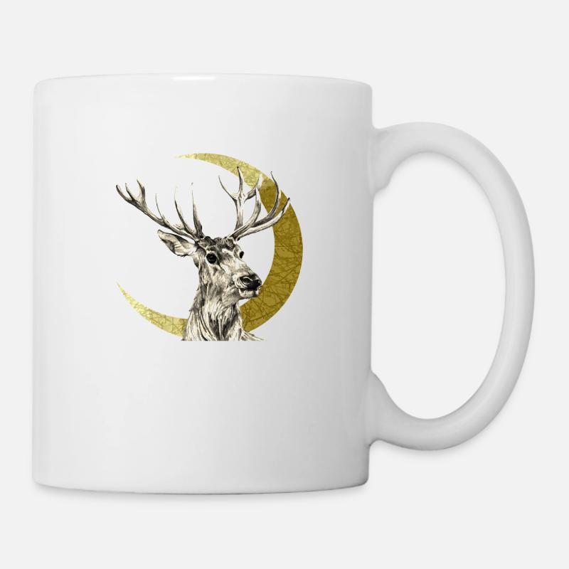 Hirsch - Tasse - Weiß