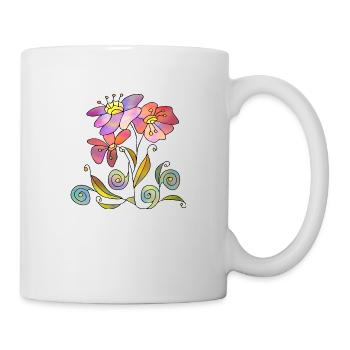 Fleur - Mug blanc - blanc - Droite