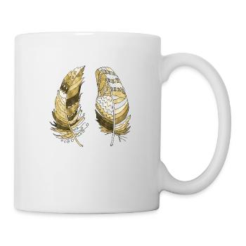 Feder - Tasse - Weiß - Rechts