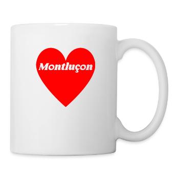 Ich liebe Montluçon Französische mittelalterliche Stadt - Tasse - Weiß - Rechts