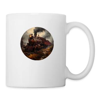 Alte Dampflok - Tasse - Weiß - Rechts