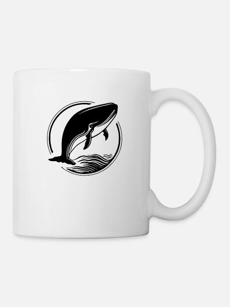 Wal Meer Fische - Tasse - Weiß