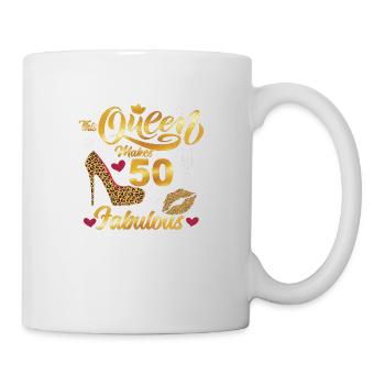 50th Birthday vintage retro Born in 1973 Birthday - Mug - white - Right