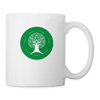 Fractal mind - (no1) - green - Mug - white - Right