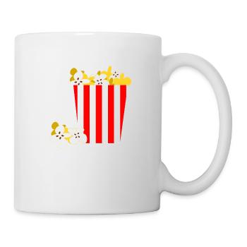 Popcorn - Tasse - Weiß - Rechts