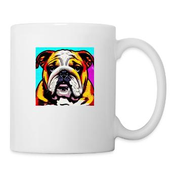 Bulldog PopArt - Mug blanc - blanc - Droite